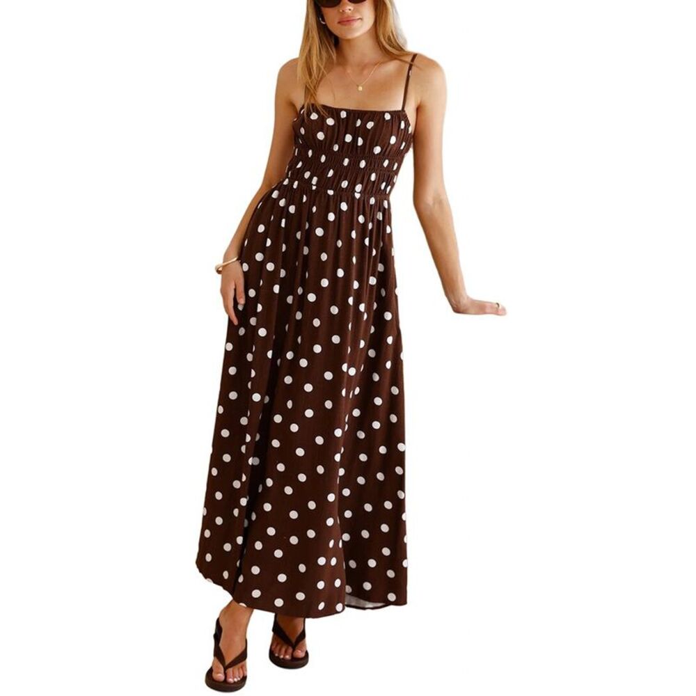 Oloey Womens  Maxi Dress, Brown